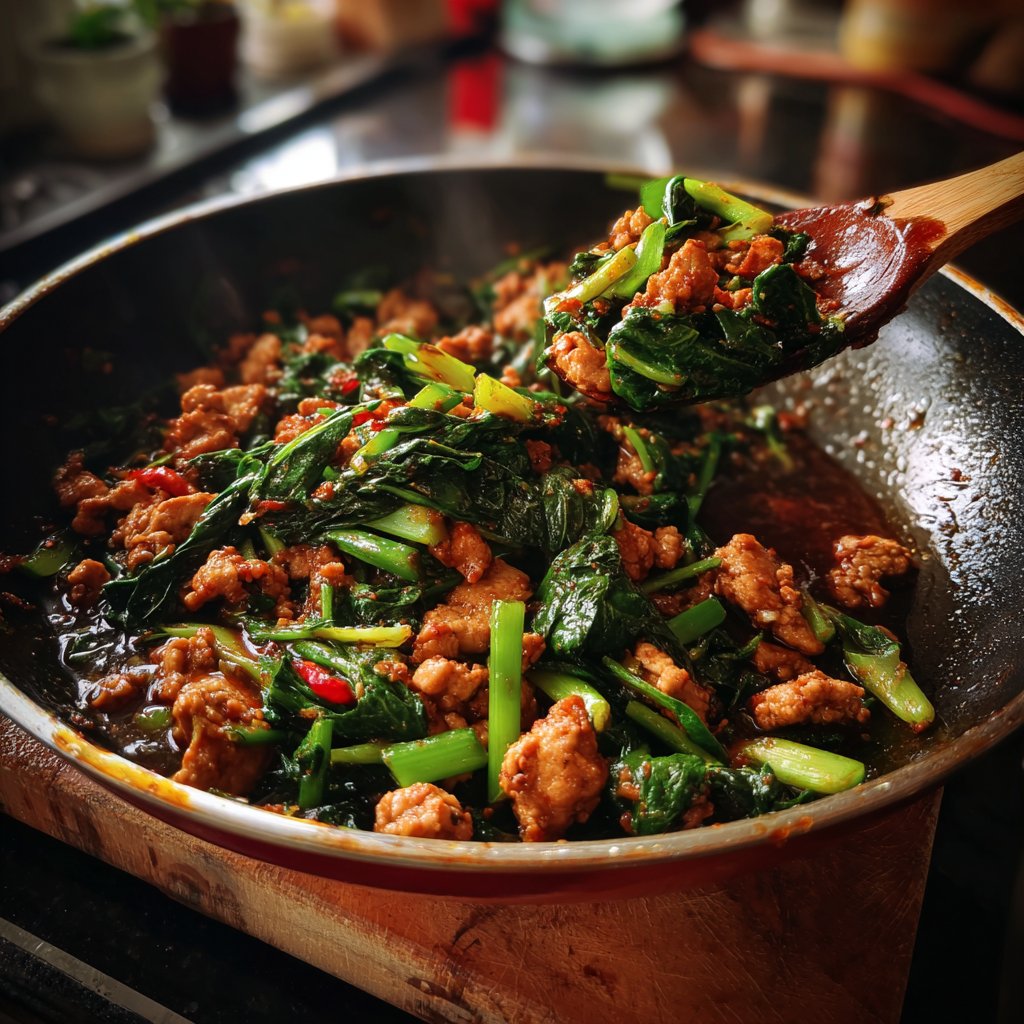 Thai Basil Ground Turkey Stir-Fry