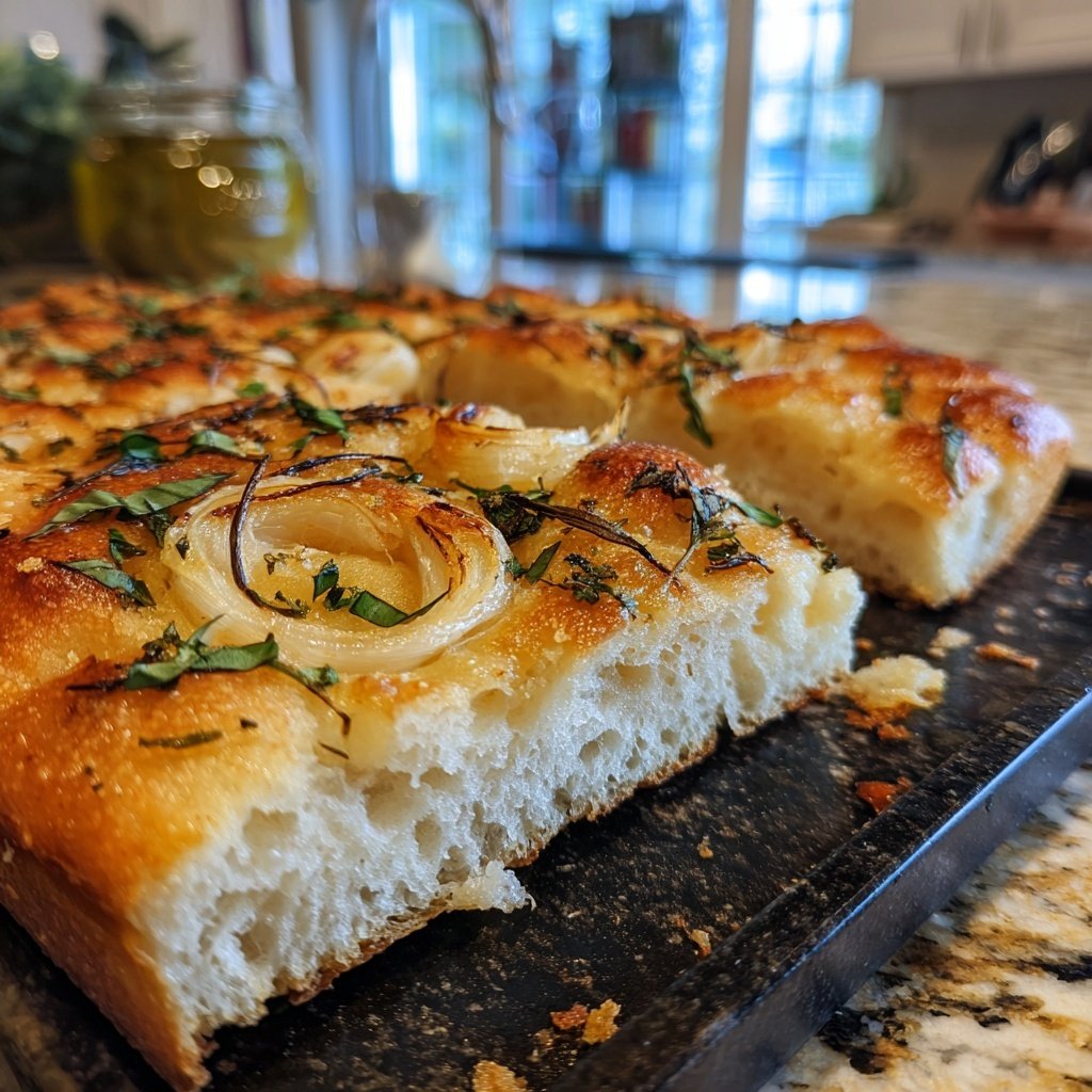 Roasted Garlic and Herb Focaccia