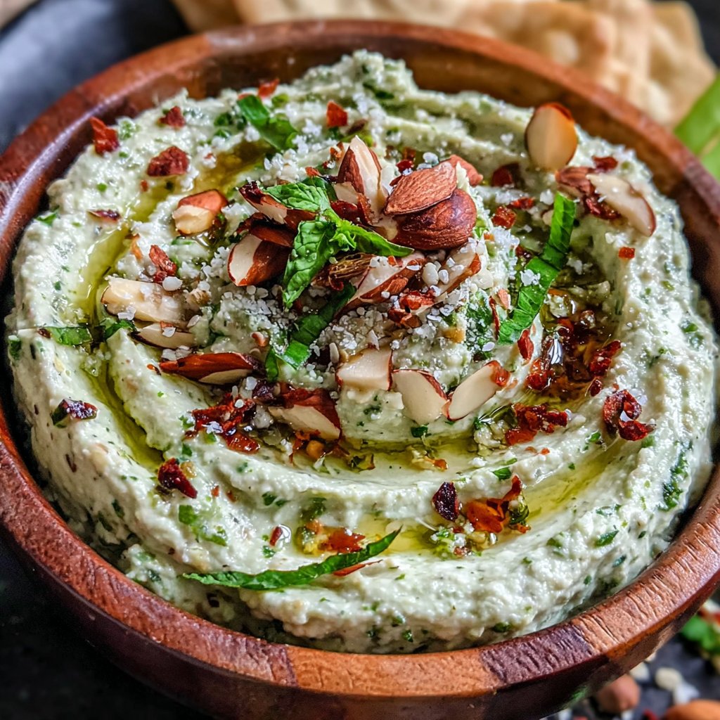 Almond Pesto Protein Dip