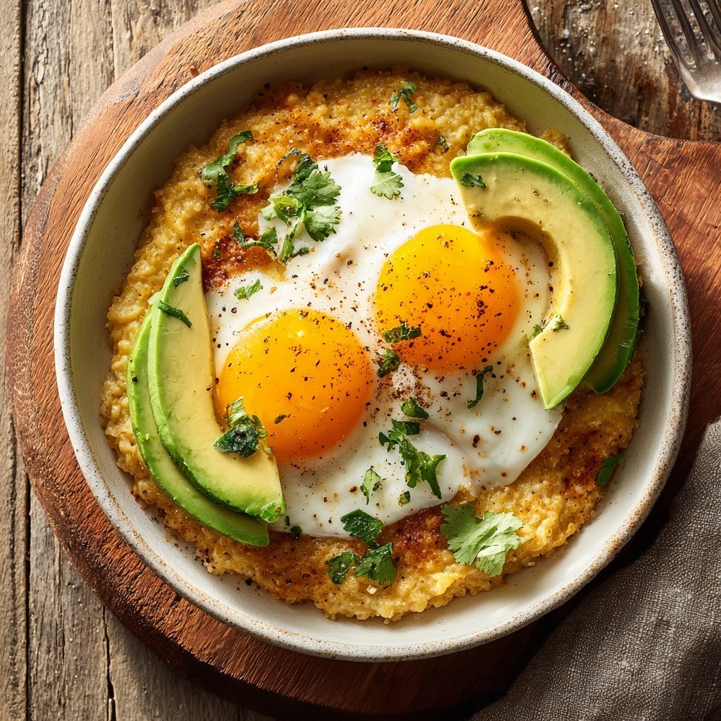 Savory Oatmeal with Eggs