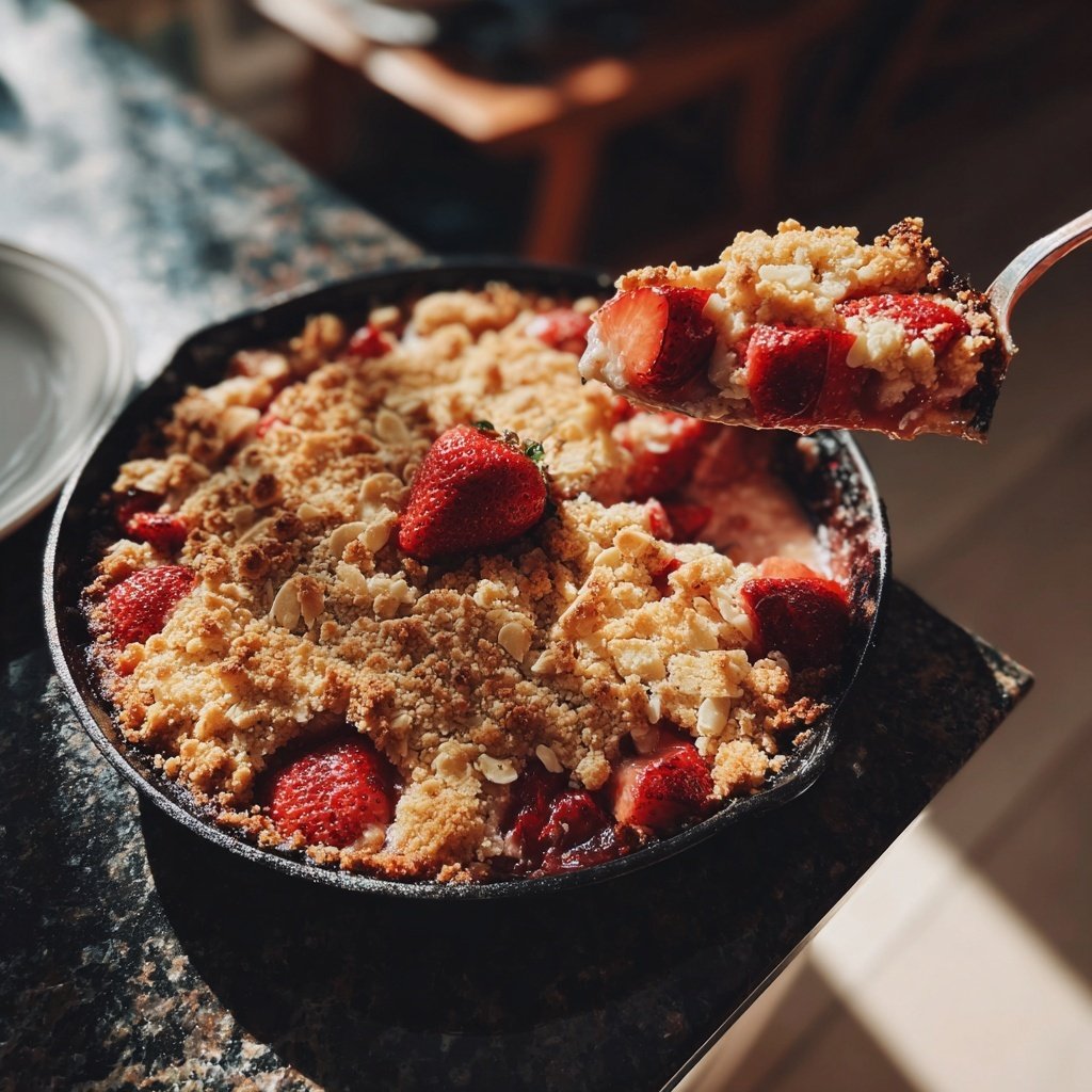 Strawberry Almond Crumble Bake