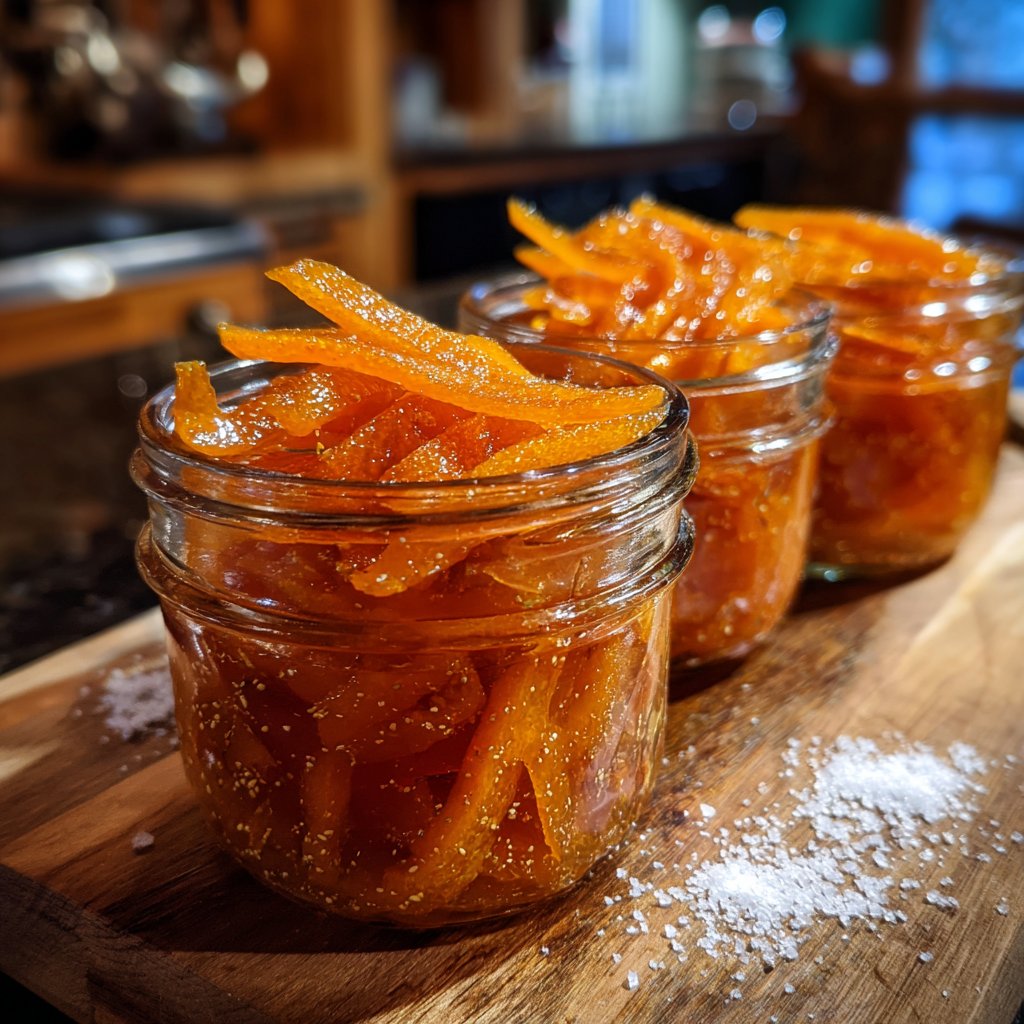 Candied Orange Peel Gift Jars